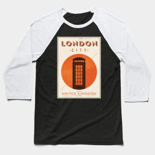 London Vintage Poster Baseball T-Shirt